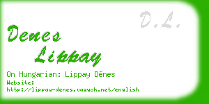 denes lippay business card
